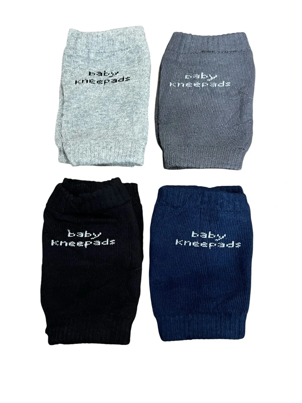 Haysandy 4 pair Baby Non-Slip Knee Pads Black, Gray, Navy, light Gray NWOT